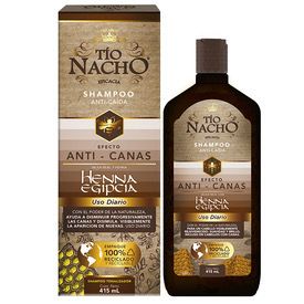 SHAMPOO TÍO NACHO ANTI-CANAS HENNA FCO 415 ML