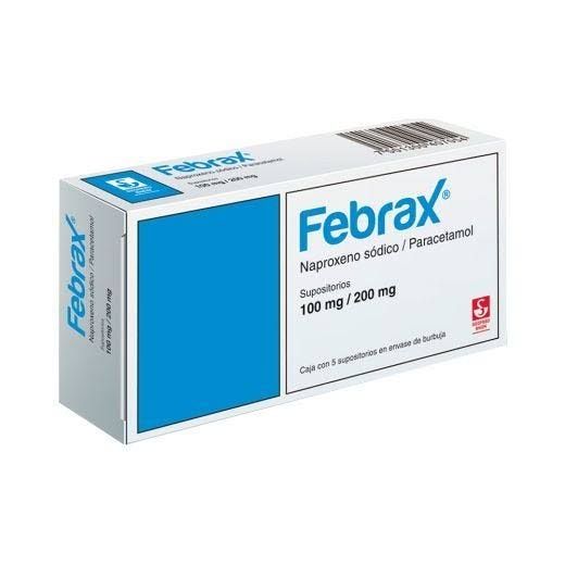 FEBRAX 100/200 MG 5 SUPOSITORIOS