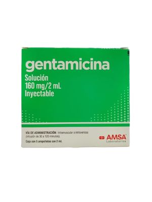 GENTAMICINA 160 MG/2 ML 5 AMP AMSA