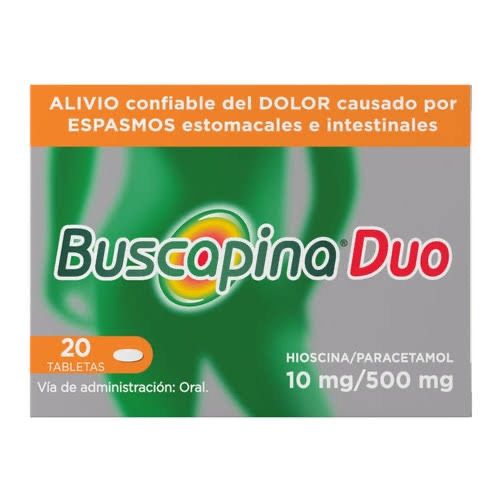 BUSCAPINA DUO 10/500 MG 20 TAB