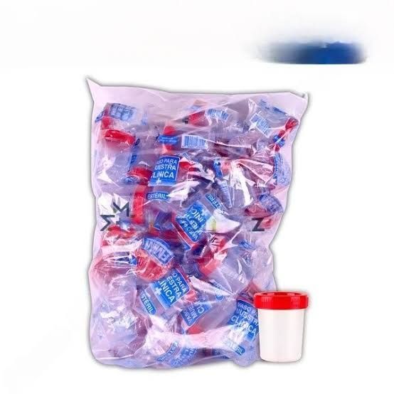 VASO RECOLECTOR ESTERIL 100 ML BOL 50 PIEZAS PLASTIC WORLD