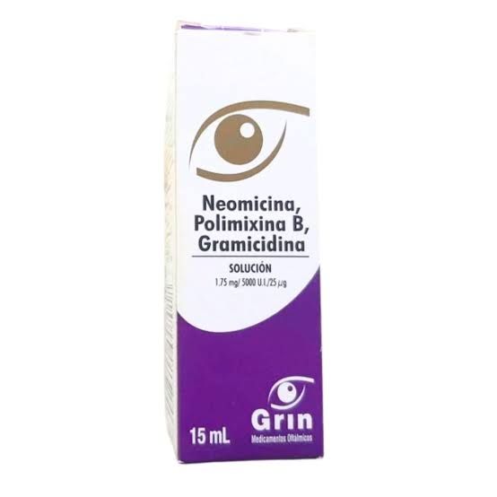 NEOMICINA, POLIMIXINA B, GRAMICIDINA SOL OFT 15 ML GRIN