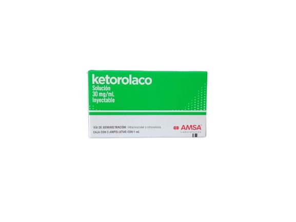 KETOROLACO 30 MG/1 ML 3 AMP AMSA