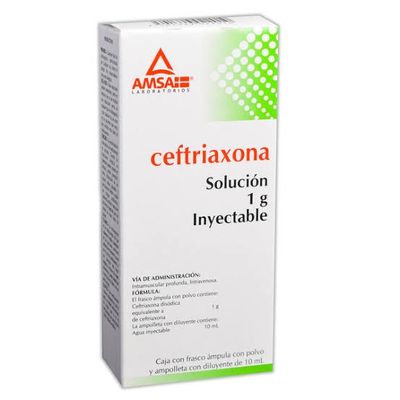 CEFTRIAXONA 1 G/10 ML IV AMP AMSA
