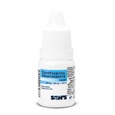 CIPROFLOXACINO/DEXAMETASONA 3.5-1 MG/1 ML 5 ML GOT SONS