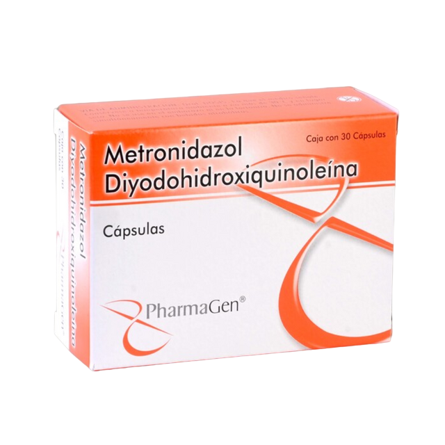 METRONIDAZOL DIYODOHIDROXIQUINOLEÍNA 400/200 MG 30 CAP PHARMAGEN