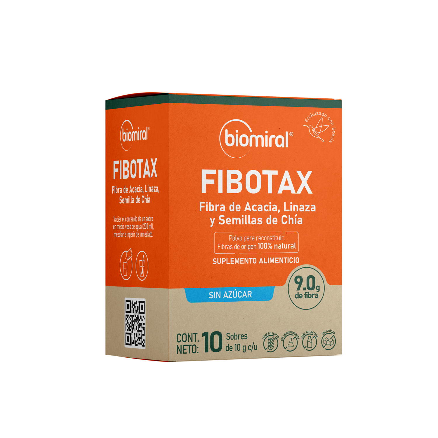 FIBOTAX 10 G 10 SOBRES SABOR NARANJA SIN AZÚCAR