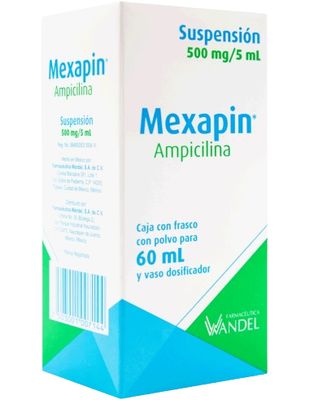 MEXAPIN 500 MG/5 ML SUSP 60 ML