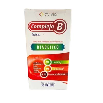 COMPLEJO B DIABÉTICO 100/5/0.05 MG 30 TAB AVIVIA