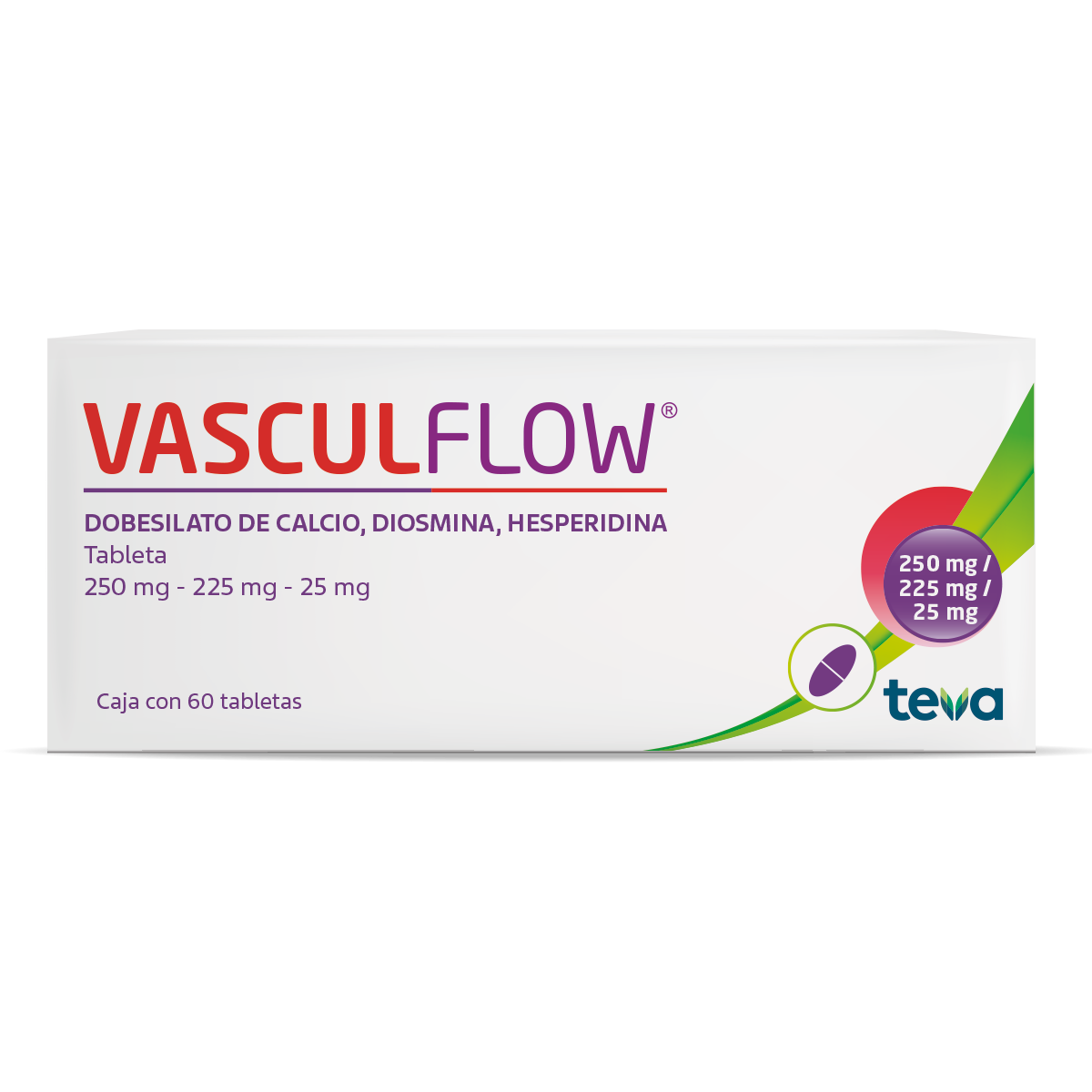 VASCULFLOW 250/225/25 MG 60 TAB