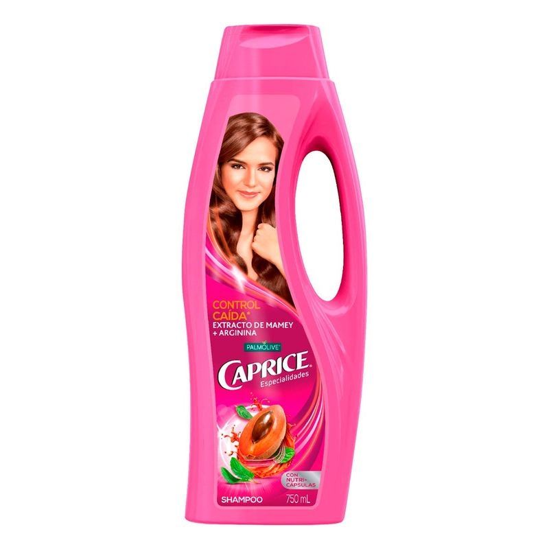 SHAMPOO CAPRICE ESPECIALIDAES CONTROL CAIDA* EXTRACTO DE MAMEY Y ARGANINA FCO 750 ML