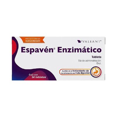 ESPAVEN ENZIMATICO 40/130/25/5 MG 50 TAB