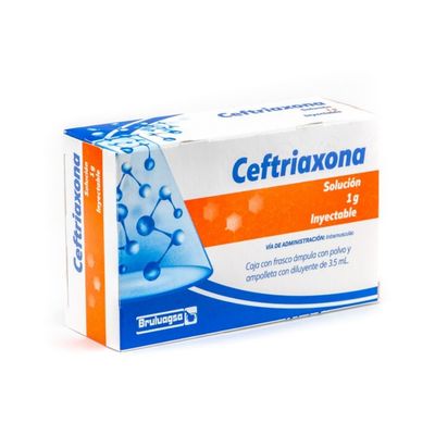 CEFTRIAXONA 1 G/3.5 ML AMP IM BRULUAGSA