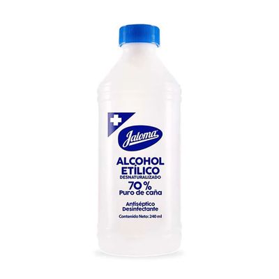 ALCOHOL ETILICO DESNATURALIZADO 70° FCO 240 ML JALOMA