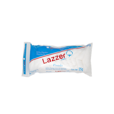 ALGODON PLISADO BOL 25 G LAZZER CARE