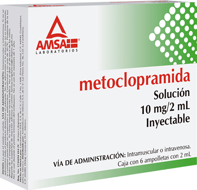 METOCLOPRAMIDA 100 MG/2 ML 6 AMP IM, IV AMSA