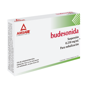 BUDESONIDA 0.250 MG/1 ML SUSP PARA NEBILUZAR 5 FCOS AMP 2 ML AMSA