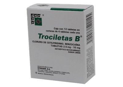 TROCILETAS B 2.5/10 MG 12 TAB LIMON