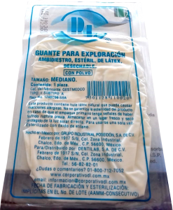 GUANTE LATEX EXPLORACIÓN ESTERIL MEDIANO PZA DL