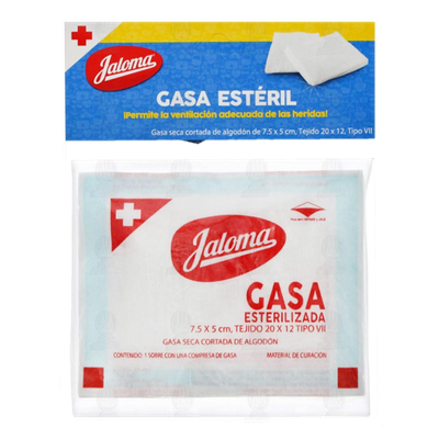 GASA ESTERIL 7.5X5CM 10 SOB JALOMA
