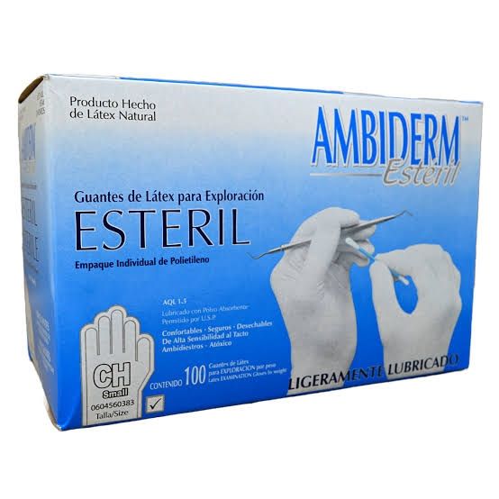 GUANTE CHICO NO ESTERIL 100 PZAS AMBIDERM