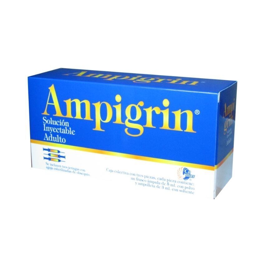 AMPIGRIN ADULTO 500 MG/3 ML 3  JER AMP IM