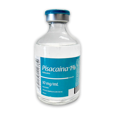 PISACAINA 1% 10 MG/1 ML FCO SOL AMP 50 ML