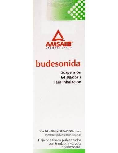 BUDESONIDA 64 MCG SUSP NASAL 120 DOSIS FCO 6 ML AMSA