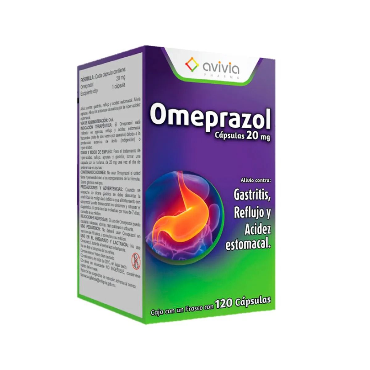 OMEPRAZOL 20 MG 120 CAP AVIVIA