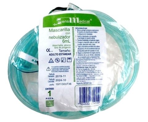 MASCARILLA CON NEBULIZADOR ADULTO 6 ML PZA SENSIMEDICAL