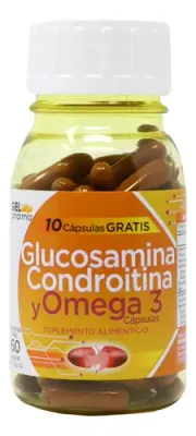 GLUCOSAMINA, CONDROITINA Y OMEGA 3 1.5 G 60+10 CAP 1.5 G GELPHARMA
