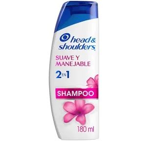 SHAMPOO HEAD&amp;SHOULDERS 2 EN 1 SUAVE Y MANEJABLE FCO 180 ML