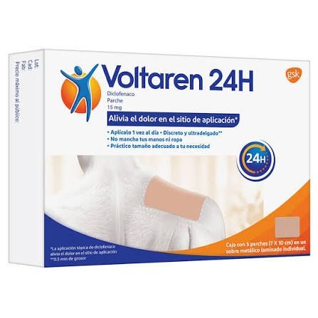 VOLTAREN 24H 15 MG 5 PARCHES