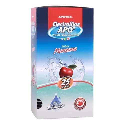 ELECTROLITOS APO MANZANA 28.3 G CJA 25 SOB