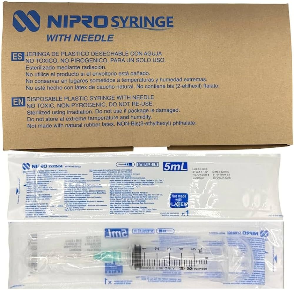 JERINGA 5 ML VERDE 21GX32MM 100 PZAS NIPRO