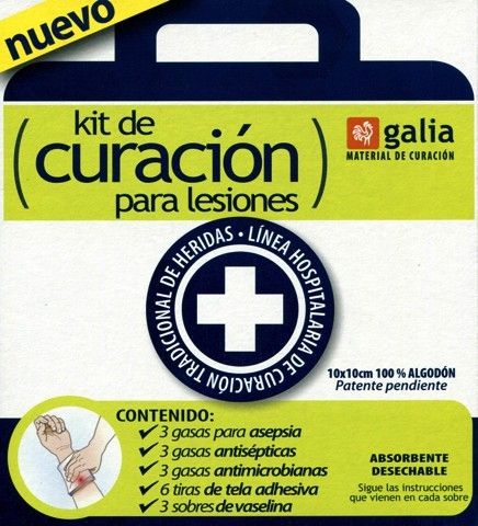 KIT DE CURACION PARA LESIONES BOL 18 PZAS GALIA