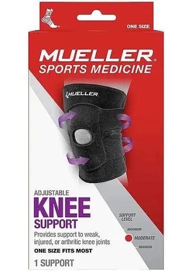RODILLERA AJUSTABLE 4 EN 1 PZA MUELLER COLOR NEGRO