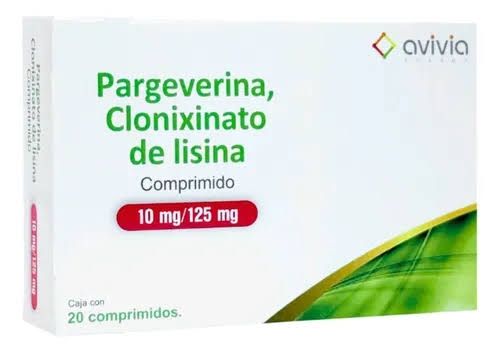 PARGEVERINA, CLONIXINATO DE LISINA 10/125 MG 20 COMP AVIVIA