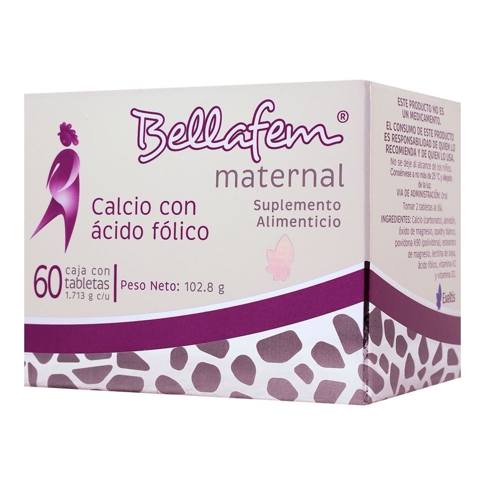 BELLAFEM MATERNAL 600 MG/200 MCG 60 TAB