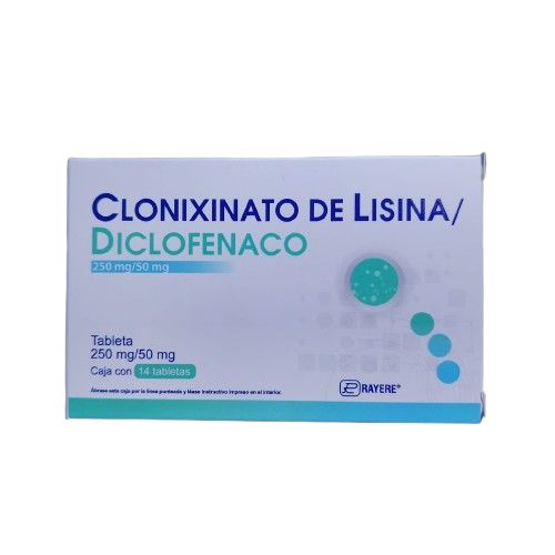 CLONIXINATO DE LISINA/DICLOFENACO 250/50 MG 14 TAB RAYERE