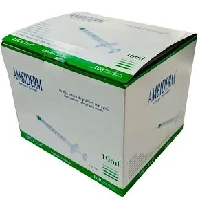 JERINGA 10 ML VERDE 21GX32MM 100 PZAS AMBIDERM