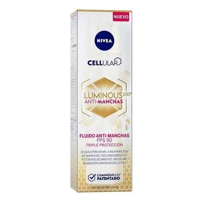 FLUIDO DIA FACIAL NIVEA LUMINUS 630 ANTI-MANCHAS+CONTROL BRILLO FPS 50 FCO 40 ML