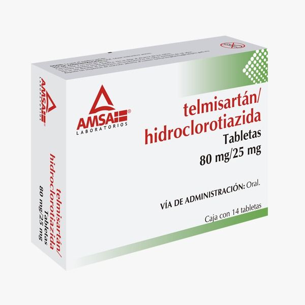 TELMISARTAN, HIDROCLOROTIAZIDA 80/25 MG 14 TAB AMSA
