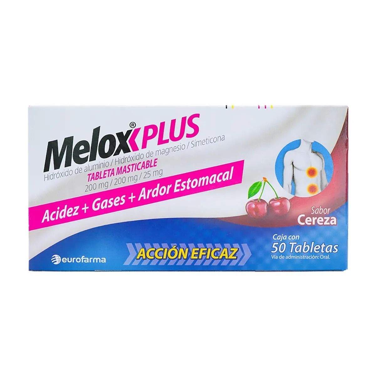 MELOX PLUS 50 TAB CEREZA