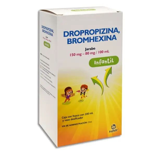 DROPROPIZINA, BROMHEXINA INFANTIL 150/80 MG/100 ML SUSP 200 ML MAVER