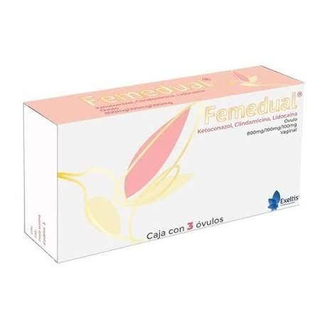 FEMEDUAL 800/100/100 MG 3 OVULOS