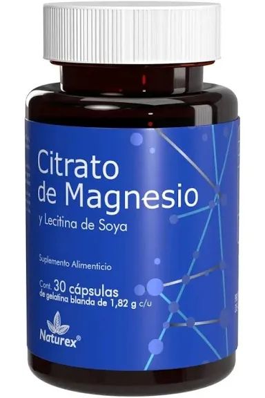 CITRATO DE MAGNESIO Y LECITINA DE SOYA 1.82 G 30 CAP NATUREX