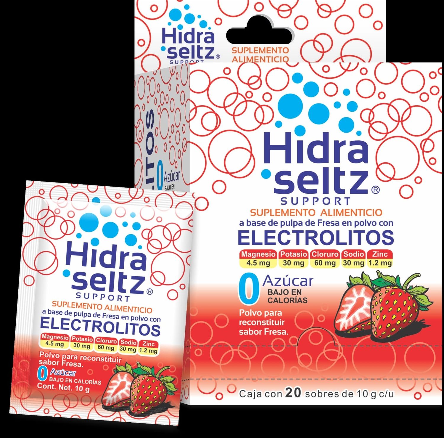 HIDRA SELTZ 10 G 20 SOB SABOR FRESA