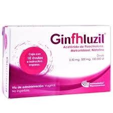 GINFHLUZIL 0.5/500 MG/100,000 U 10 OVULOS