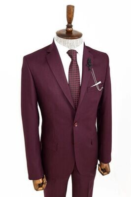 Burgundy Business Men's Suit